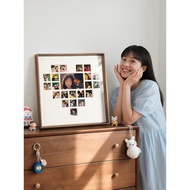 Creative Heart-Shaped Grid Photo Frame Display Stand Couple Anniversary Birthday Gift Customization 