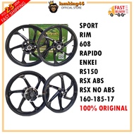 Rs150 / RSX ABS / RSX NO ABS Sport Rim 608 RAPIDO ENKEI 160-185-17 SET SIAP BEARING BUSH RIM SUKAN