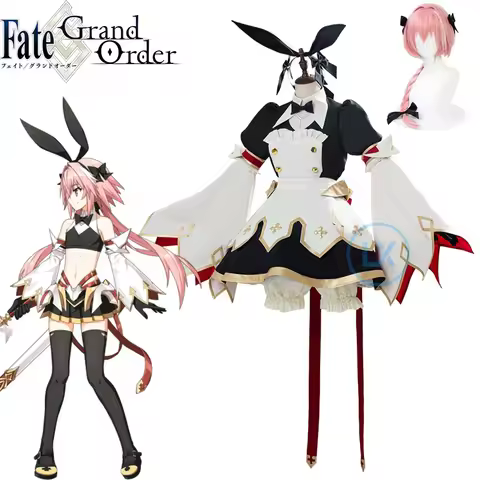 Anime FGO Fate Grand Order Astolfo Saber Cosplay Costume Sword Version 3.0 Combat Gear Maid Dress Un