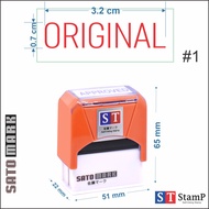 ST เนื้อยางหนาพิเศษ ใช้ในอุตสากรรมพิมพ์ "ORIGINAL" ตรายางหมึกในตัวแบบพลิก ข้อความสำเร็จ หมึกคมชัด ยางทนหนาชนิดพิเศษ