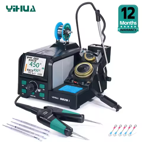 YIHUA 982D-I Precision Tweezers Soldering Iron Station for Microscope Soldering Electronics Rework S