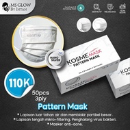 Kosmemask Masker Kosme Pattern 1 Box Isi 50 Masker Nano Silver Masker