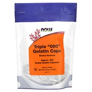 NOW Foods, Triple "000" Gelatin Caps, Approx. 200 Empty Gelatin Capsules, 1.16 oz (33 g)