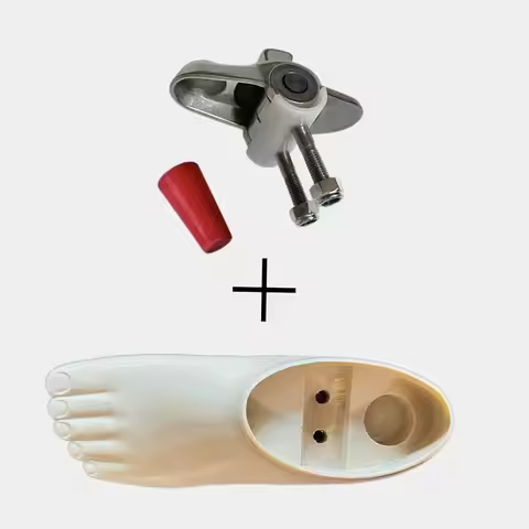 Prosthetic Foot Plate Double Hole Movable Ankle Polyurethane Residual Limb Leg Toe Pinky Replacement
