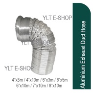 Aluminium Exhaust Duct Hose (4"x3m / 4"x10m / 6"x3m / 6"x5m / 6"x10m / 7"x10m / 8"x10m)