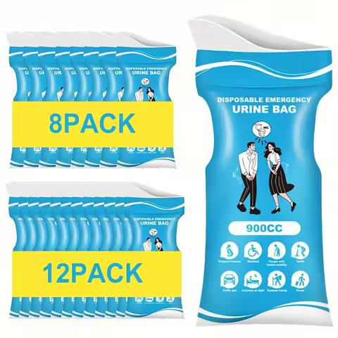Portable 900ml Disposable Urine Bags 8 12 Pack Unisex For Pregnant Women Men Camping Hiking Road Tri