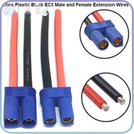 SULIN 2pcs EC5 Connection Wires, EC5 Male and Female Black Extension Wires,  Plastic 6 Styles EC5 Te