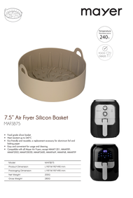 Mayer 7.5" Air Fryer Silicon Basker For MMAF501 &amp; MMAF501D