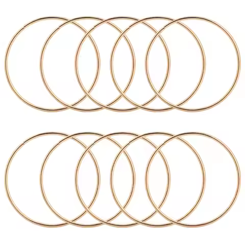 10 Pack 3 Inch Gold Dream Catcher Metal Rings Hoops Macrame Ring for Dreamcatchers and Crafts