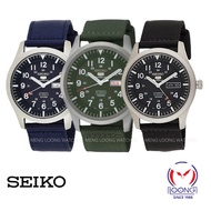 SEIKO 5 SPORT SNZG11K1 SNZG09K1 SNZG15K1 Nylon Military Style Automatic Jam Lelaki Men Watches 100% 