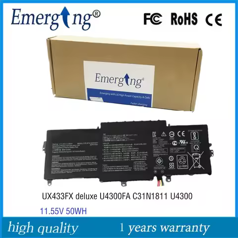 11.55V 50Wh Original Battery C31N1811 for ASUS Zenbook 14 UX433FA Deluxe 13 14 Bx433fn C31PoJ5 UX433