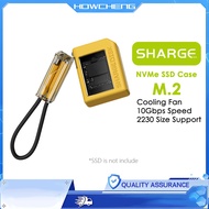 Sharge Disk M.2 NVMe SSD Enclosure  Active Cooling System, 10Gbps USB-C 3.2 Gen2  for 2230 M-Key NVM