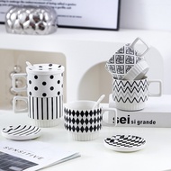 Hepburn Style Ceramic Mug for Women, Coffee Cup, High-Value Home Water Cup, Milk Oatmeal Cup, Niche 