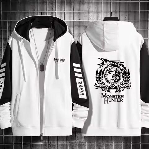 Popular Game MONSTER HUNTER RISE 3D Print Zip Up Hoodies men Women Hoodie Sweatshirt Y2K Casual Zipp