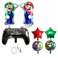 super Mario balloon 超級瑪麗 鋁膜氣球套裝 路易基遊戲卡通玩具造型 超級瑪利歐兄弟 瑪利奧 派對裝飾 生日氣球 生日佈置 氣球 balloon party decoration