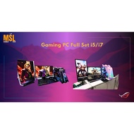 Gaming gaming PC full set with GPU GTX 1060TI i5 RAM 16GB DDR 4 SSD 256GB FULL SAT monitor 24 inch