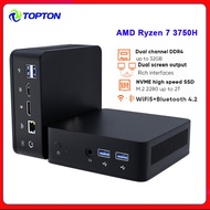 สินค้าใหม่ Topton 2023ใหม่ Mini PC AMD Ryzen 7 3750H 5 3550H คอมพิวเตอร์ Barebone Windows 11 2xDDR4