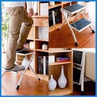OTHER - 日式家用折疊2步梯凳 梯子 椅子兩用 折疊梯-白色 規格 2層