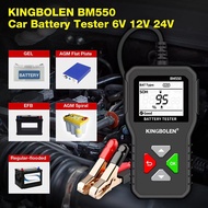 KINGBOLEN-BM550 Automotive Battery Tester 6V/12V/24V with 2Ah-220Ah Capacity, CCA Function, 1.8 Inch