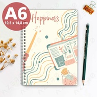 A6 Aesthetic Notebook Diary Book 100 Pages Journal Book Note Book Sticker Note Book Aesthetic School