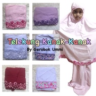 Telekung Budak Perempuan Kain Cotton Selesa Kain Sembahyang Muslimah Kanak-kanak Perempuan Frozen Hello Kitty