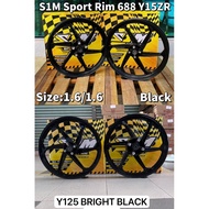 (S1M) 6 Batang Sport Rim/ Y15ZR Y16 V1 Abs Y125 LC135 V8 Fi 4S 5S SRL115Fi Y125 6 Batang Rim Hitam G