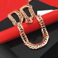 Kalung emas ungu 585 Rusia yang laris dijual, rantai uniseks mewah, emas berwarna S92, model barang 
