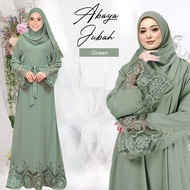 jubah abaya sulam tunang nikah nursing friendly jubah dress nidha muslimah lace Premium Abaya Dubai 