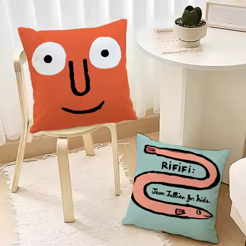 Art cartoon cushion cover Sofa Decorative Home Headboard Bedroom Backrest Cushion Square Cushion J-J