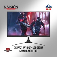 Nvision QG27P21 27′′ QHD 1440p 210Hz 1ms IPS Black Gaming Monitor