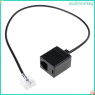 WU Universal RJ45 To RJ11 Cable Adapter Convert Networking Connection To Telephone RJ11 Female to RJ