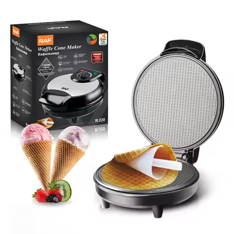 1200W Electric Crispy Egg Roll Maker Waffle Ice Cream Cone Machine Household Breakfast Egg Roll Sand