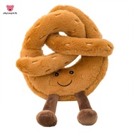 Cute Plush Alkaline Water Knot Bread Toy Stuffed Food Bread Soft Doll Birthday Cute Plush Interactiv