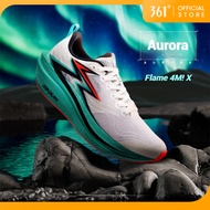 【20KM+】361Degrees Flame 4 Mix Men Running Shoes Professional One-Piece Carbon Plate  Breathable Heat