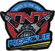 อาร์มปัก TNT RESCUE made in the  USA พร้อมติดตีนตุ๊กแก ขนาด 9x8 cm