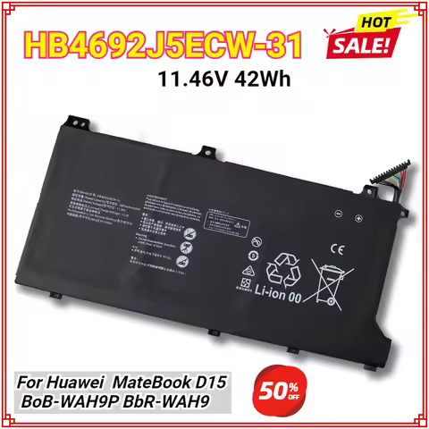 New HB4692J5ECW-31 Laptop Battery For Huawei Matebook D15 BoB-WAE9P Boh-WAQ9RP HLY-19R HNL-WFP9 WFQ9