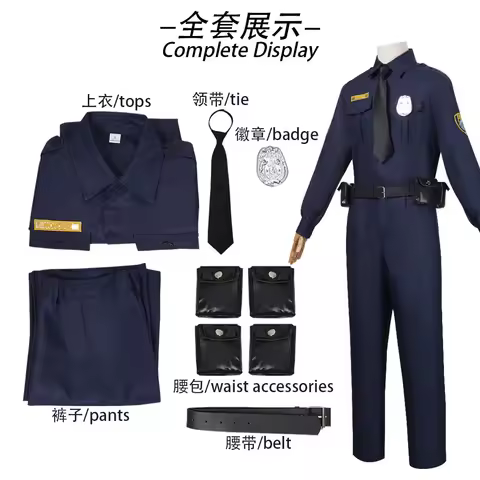 2026 Movie Zootopia Nick Wilde Cosplay Costume Nick Police Cosplay Uniform Christmas Halloween Carni