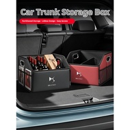 Car Leather Trunk Storage Box Tailbox Folding Storage Organizer Bag For DS DS3 DS4 DS5 DS6 DS7 DS9