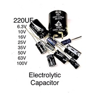 Ready Stock Electrolytic Capacitor 220uf 6.3V 10V 16V 25V 35V 50V 63V 100V 160V