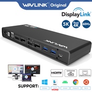 Wavlink Universal Docking DisplayLink Hub 5K dual 4K HDMI Display Port Output Monitors Station For L