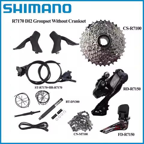 Shimano 105 Di2 R7170 Groupset Without Crankset Hydraulic Disc Brake 2x12S ST BR R7170 L05A FD RD R7