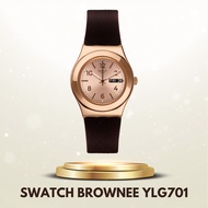 Swatch YLG701 Irony BROWNEE Jam Tangan Wanita Original