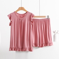 XL-8XL Large Size Womens Summer Modal Two-piece Set Pajamas Loose Lost Pajamas Thin Styles Can Be Wo