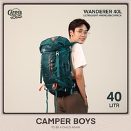 WANDERER 40L กระเป๋าเป้เดินป่าสำหรับนักผจญภัยตัวจริง ถึก ทน เท่ เซฟหลัง แบรนด์ Camper Boys