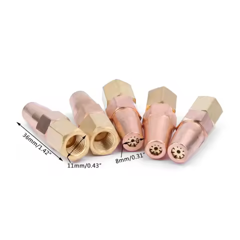 5 Pcs H01-6 Propane Gas Welding Nozzle Oxygen Gas Contact Tips Holder Gas Nozzle