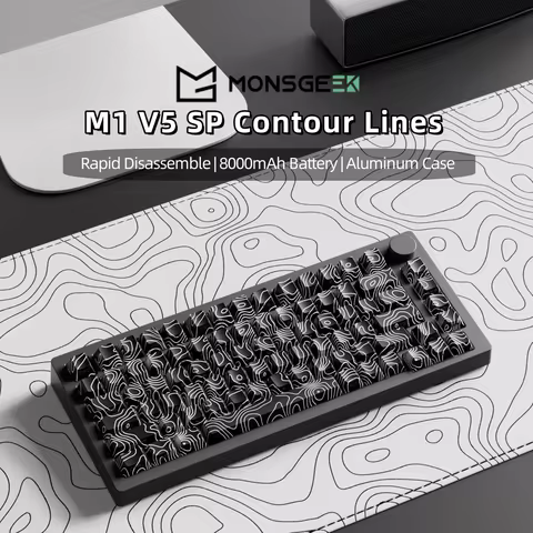 Akko MonsGeek M1 V5 SP Contour Lines Tri-mode Mechanical Keyboard 75% 3/5 Pins Customized Hot Swap R