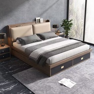 Tatami Bed Frame Storage Bed Frame Solid Wood Bed Frame With Storage Super Single/Queen/King Bed Fra