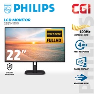 Philips 21.5" 22E1N1100 IPS FHD Adaptive Sync 120Hz 1ms Low Blue Mode Monitor