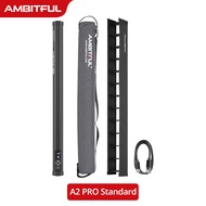 AMBITFUL A2 Pro A2PRO 2500K-8500K RGB Tube Light มีกริดไฟวิดีโอ LED สีเต็มรูปแบบด้วยแอปควบคุมแบตเตอร