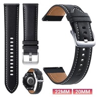 屯京 - 皮錶帶 適用三星 Galaxy Watch 3 表帶 20mm 黑色 (平行進口)